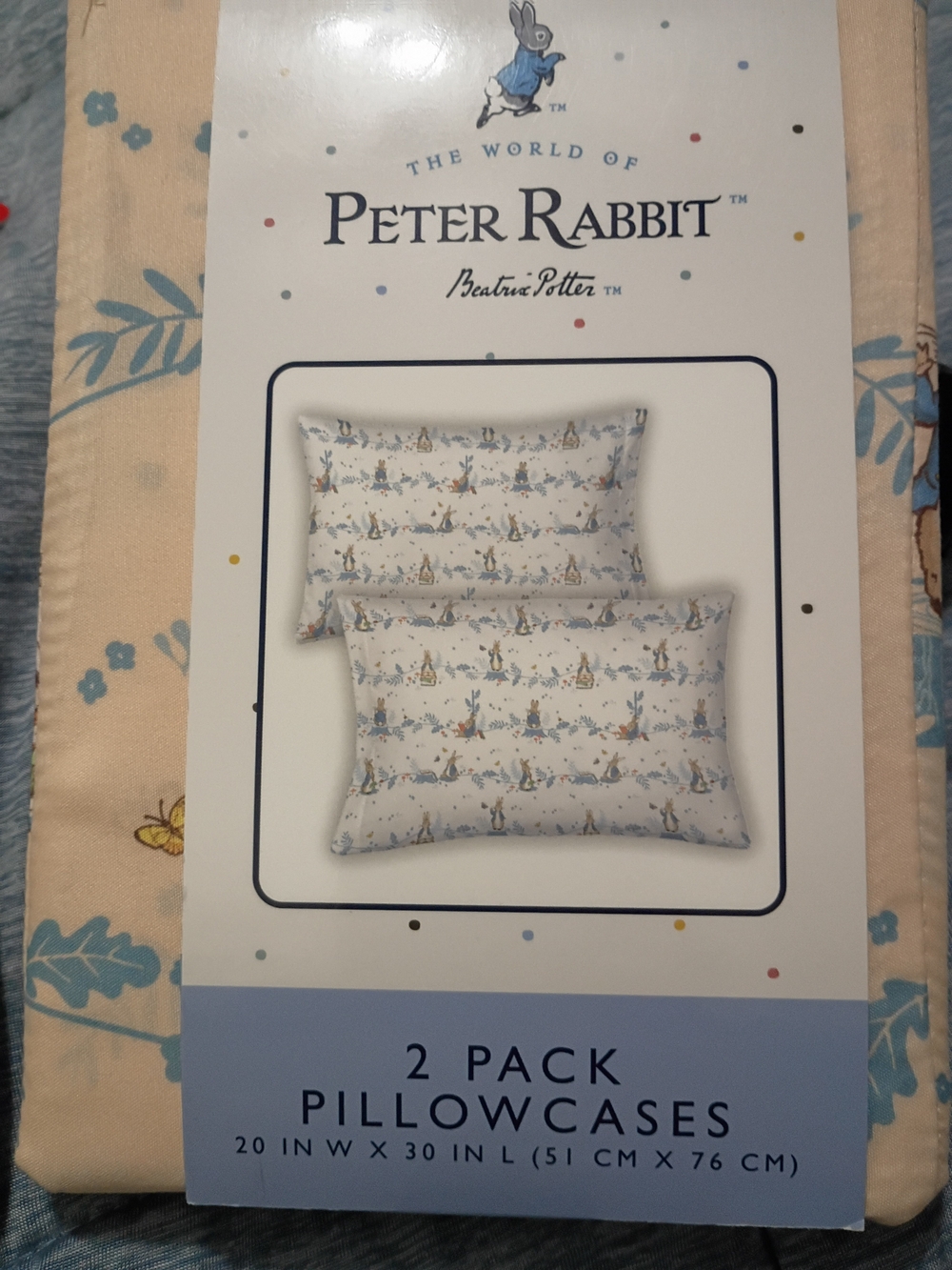 Cream Peter Rabbit 2-Pack Pillowcases